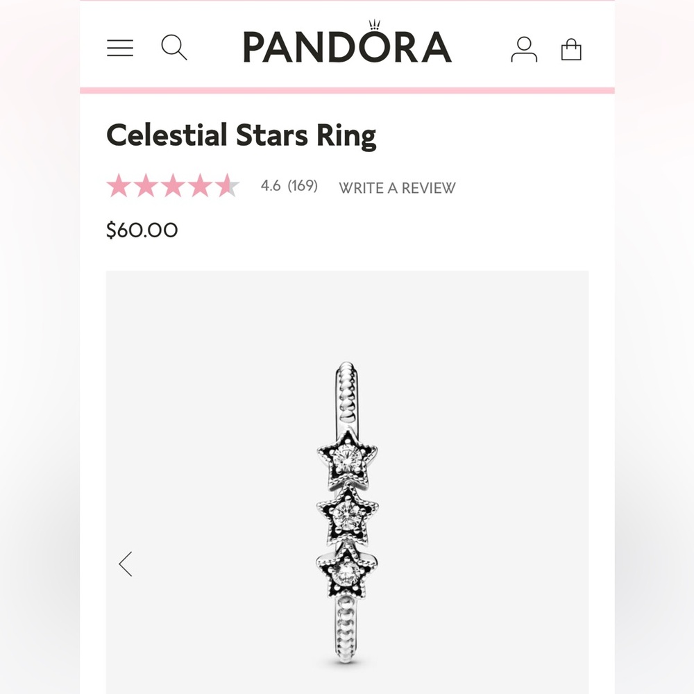Pandora Celestial Stars Ring - Silver